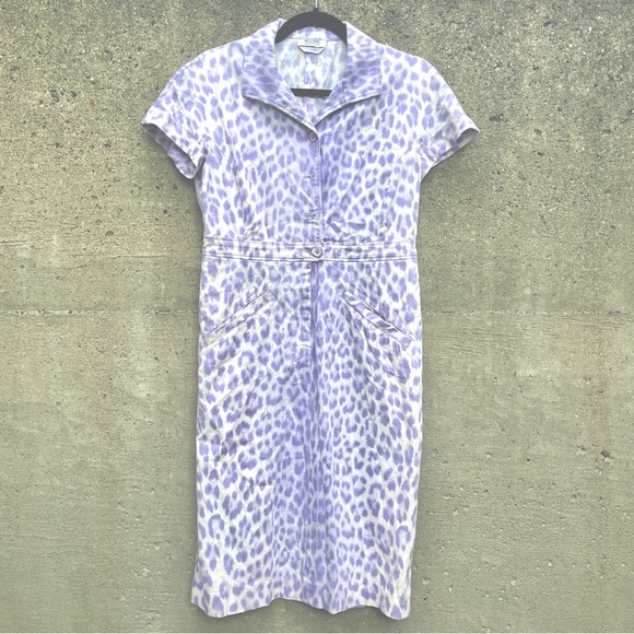 Moschino Cheap and Chic Lavender Animal Print Dress - Picture 2 of 6